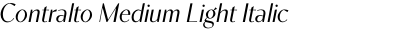 Contralto Medium Light Italic